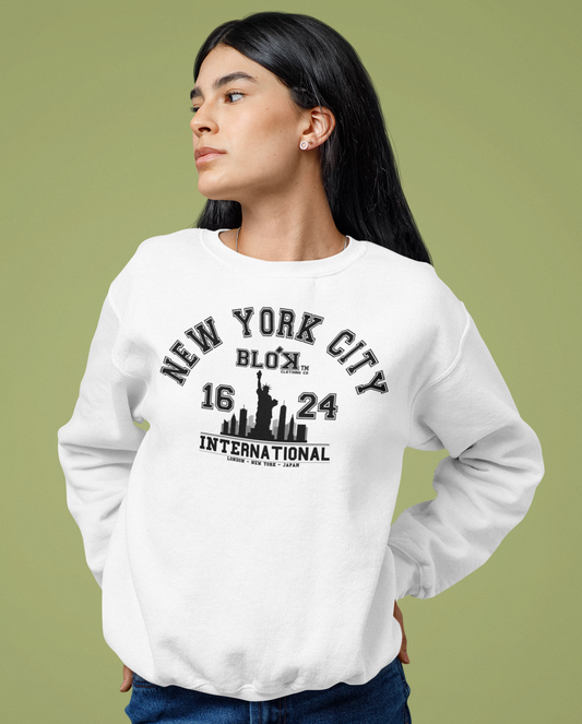 N.Y.C International - with Black Print - Women's Sweatshirt