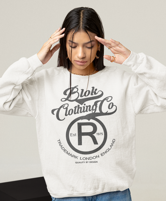 Registered Big R - Front Print in Grey - Women's Sweatshirt