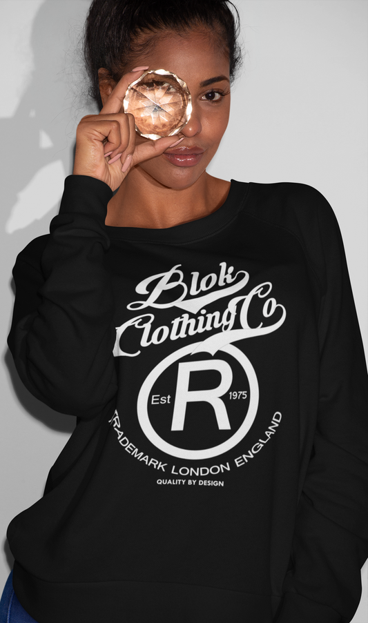Registered Big R - Front Print in White - Women's Sweatshirt