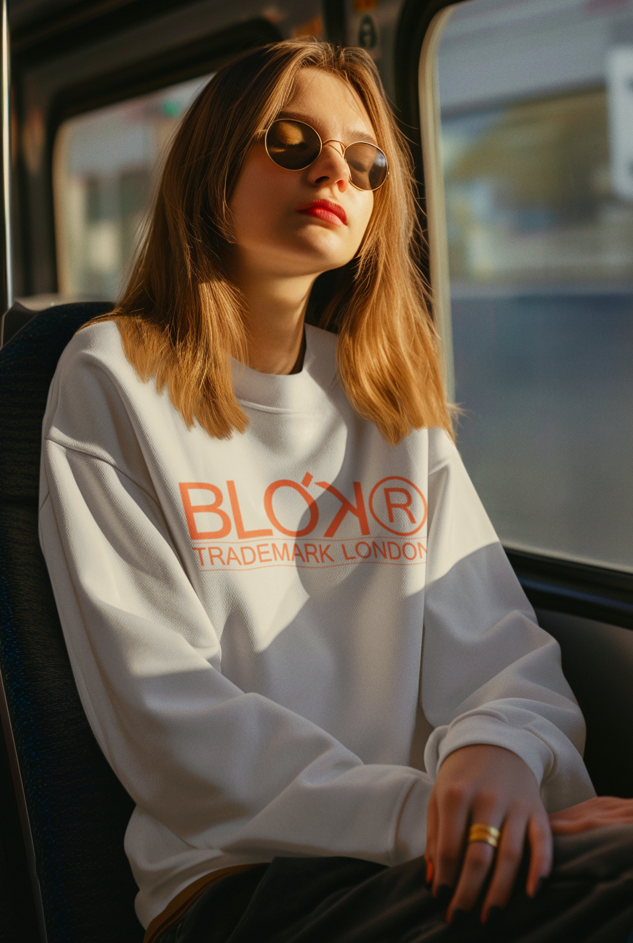 Trademark London - Orange Print - Women's Sweatshirt