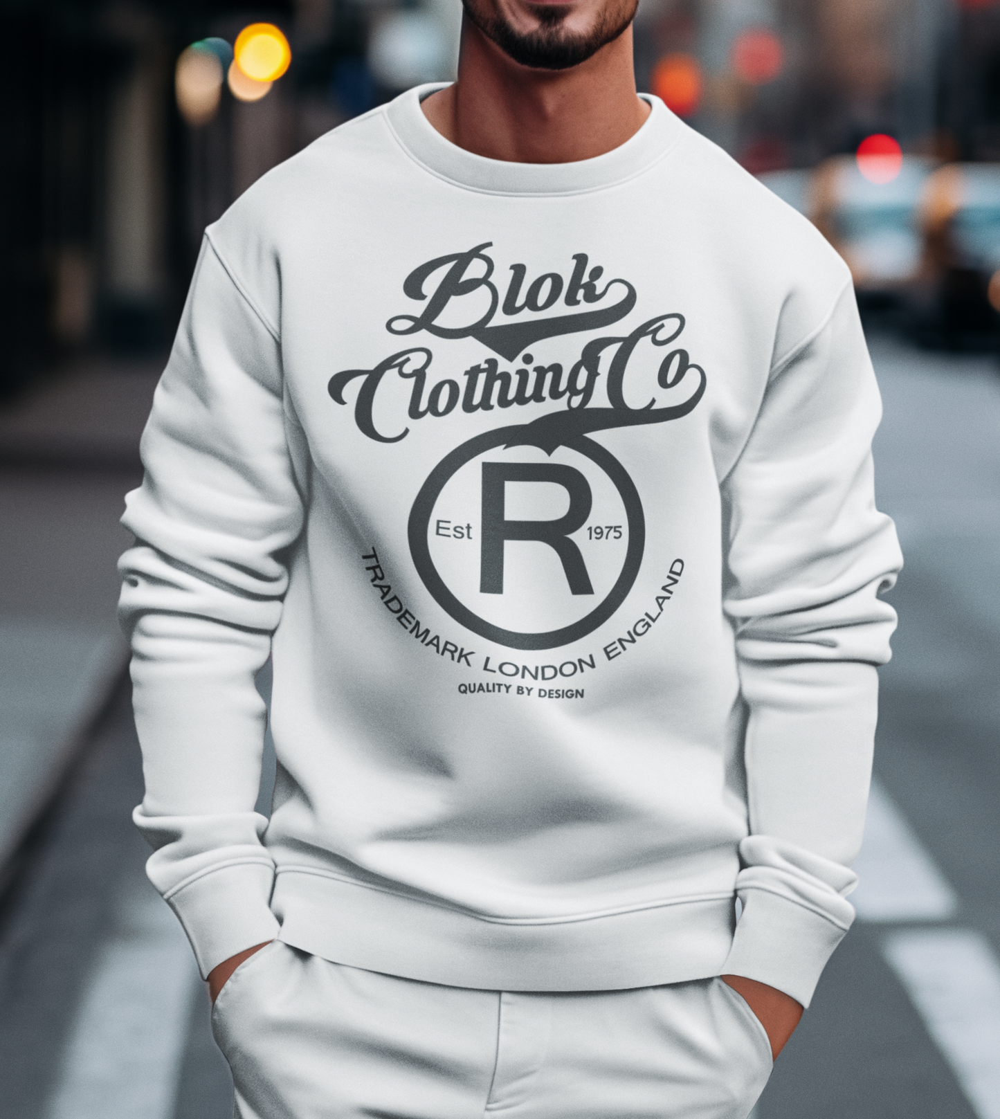 NY LDN JPN & Flag - Grey Print - Men's Sweatshirt