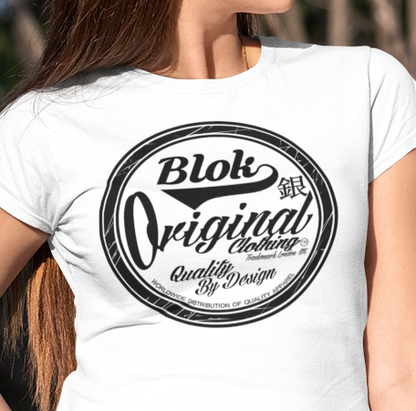 BLOK Quality By Design - Black Print Women's Slim Fit Graphic T-Shirt