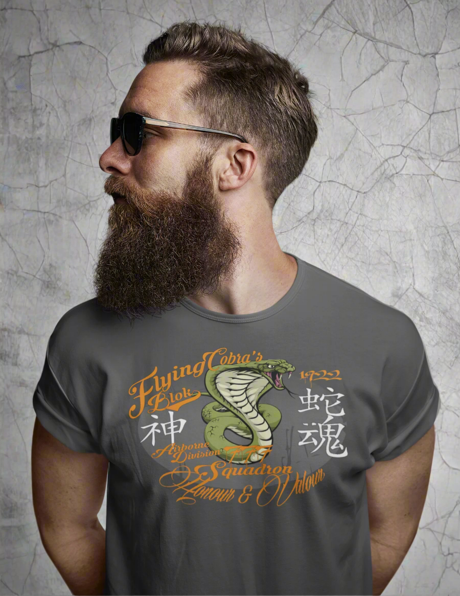 Flying Cobras - in Orange & Green Print - Men's Classic Fit