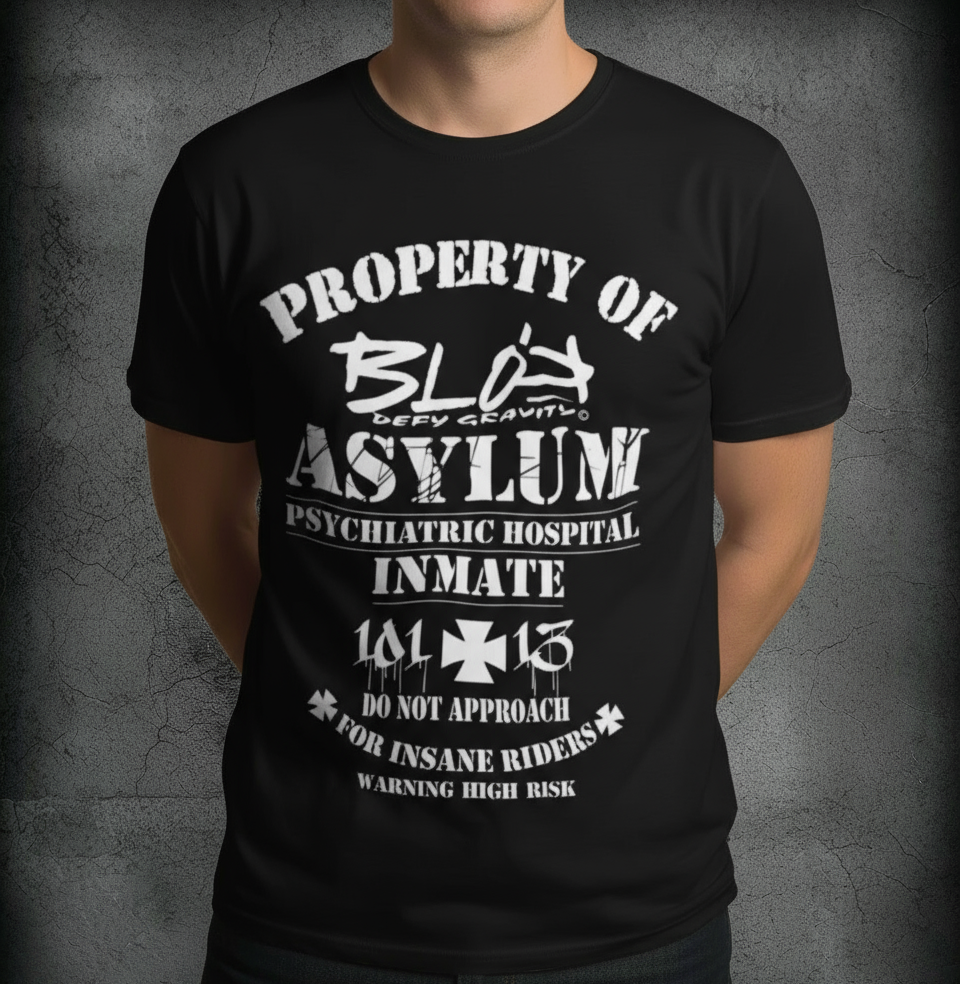 Asylum Inmate - Front Print - in White - Men's Loose Fit