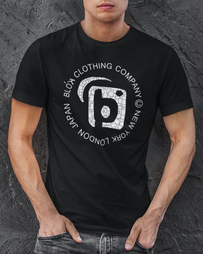 Mosaic Circle - Front Print in White - Men's Classic Fit