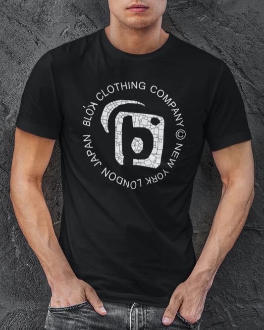 Mosaic Circle - Front Print in White - Men's Classic Fit