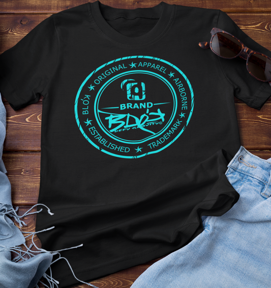 Original Apparel Stamp - Turquoise Print - Women's Relaxed Fit