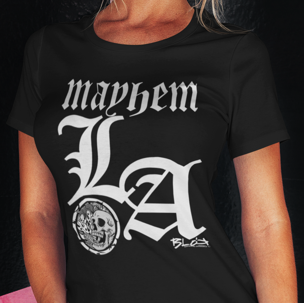 L.A Mayhem - with White Print - Women's Slim Fit