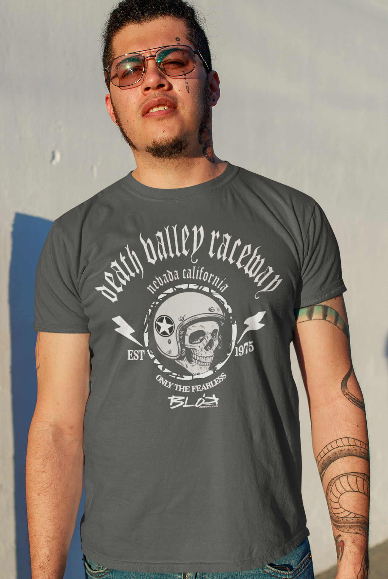 Death Valley - Front Print with White Logo - Men's Classic Fit