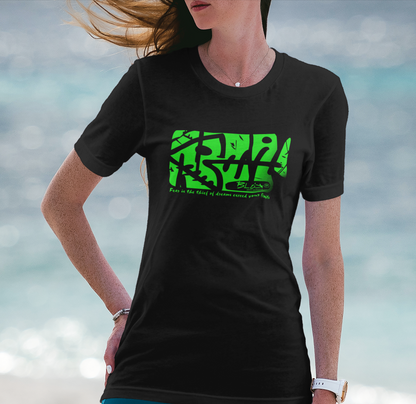 Fish Bone - with Green Print- Women's Slim Fit