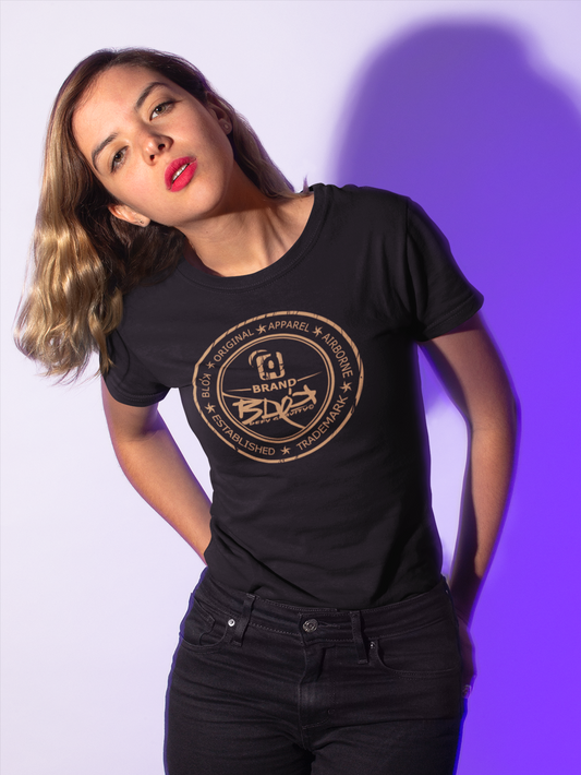 Original Apparel Stamp - in Gold Print - Women's Slim Fit