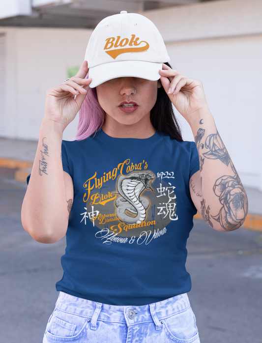 Flying Cobras - with Orange & White Print - Women's Slim Fit