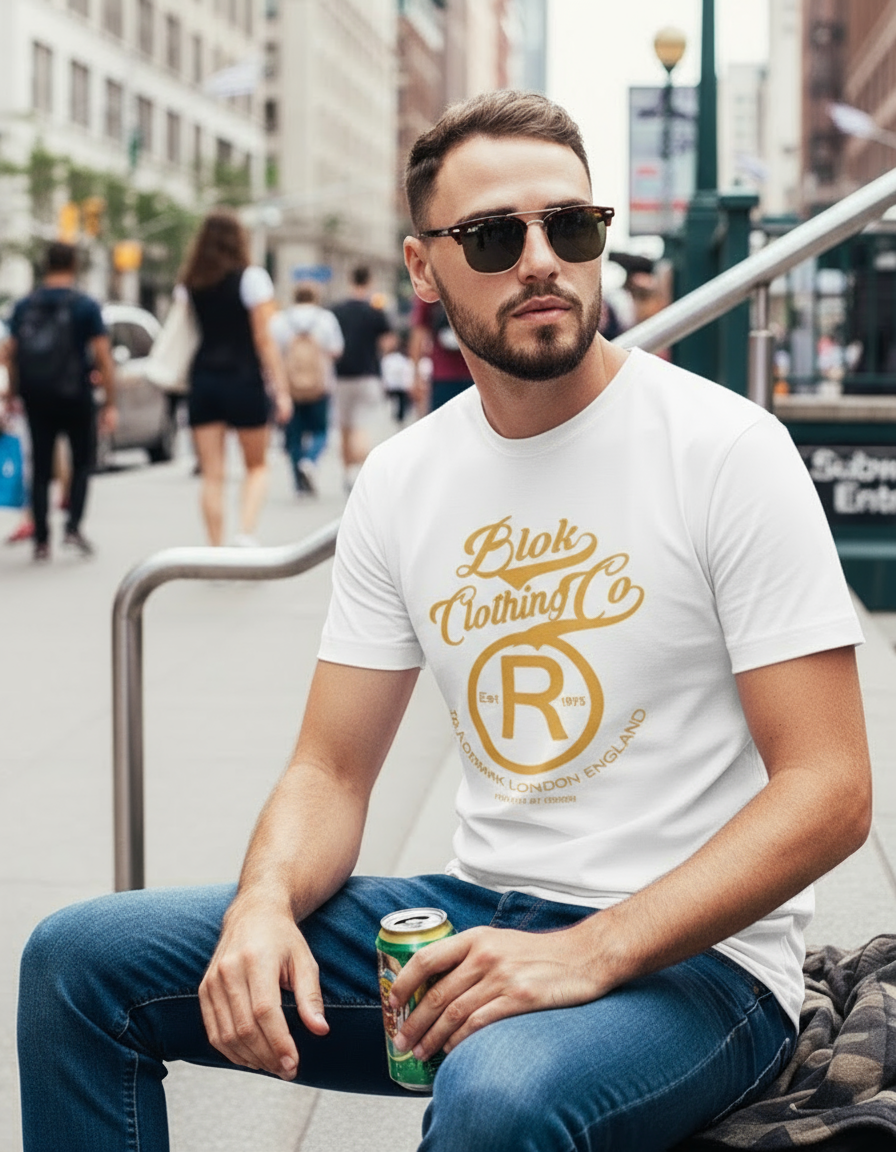 Registered Big R - Front Print in Orange - Men's Classic Fit