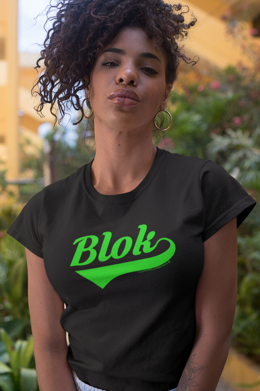 Blok Classic - Front Print in Green - Women's Slim Fit