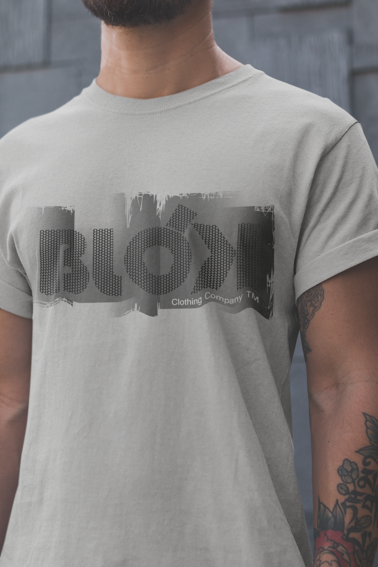 Roller - Front Print in Grey - Men's Loose Fit