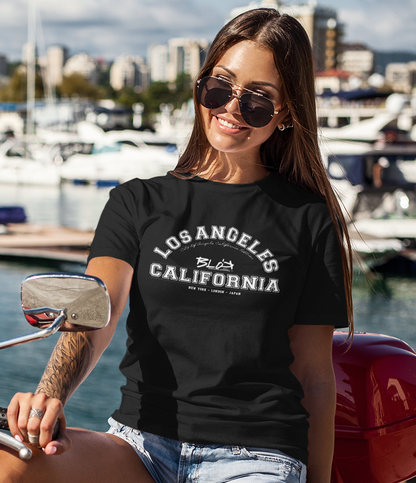 Los Angeles California - in White Print - Womens Relaxed Fit