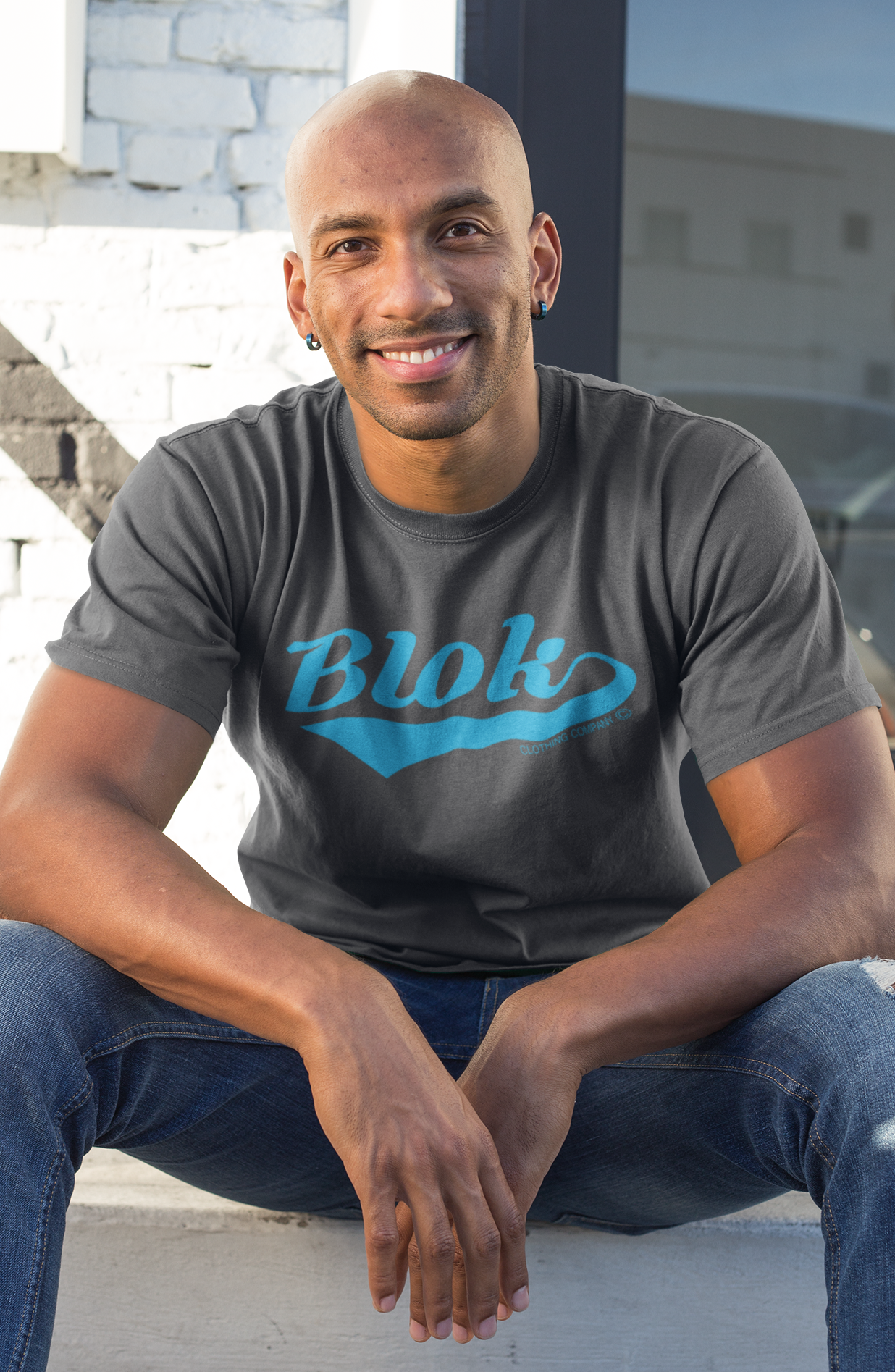 Blok Classic - Front Print - in Blue - Men's Classic Fit