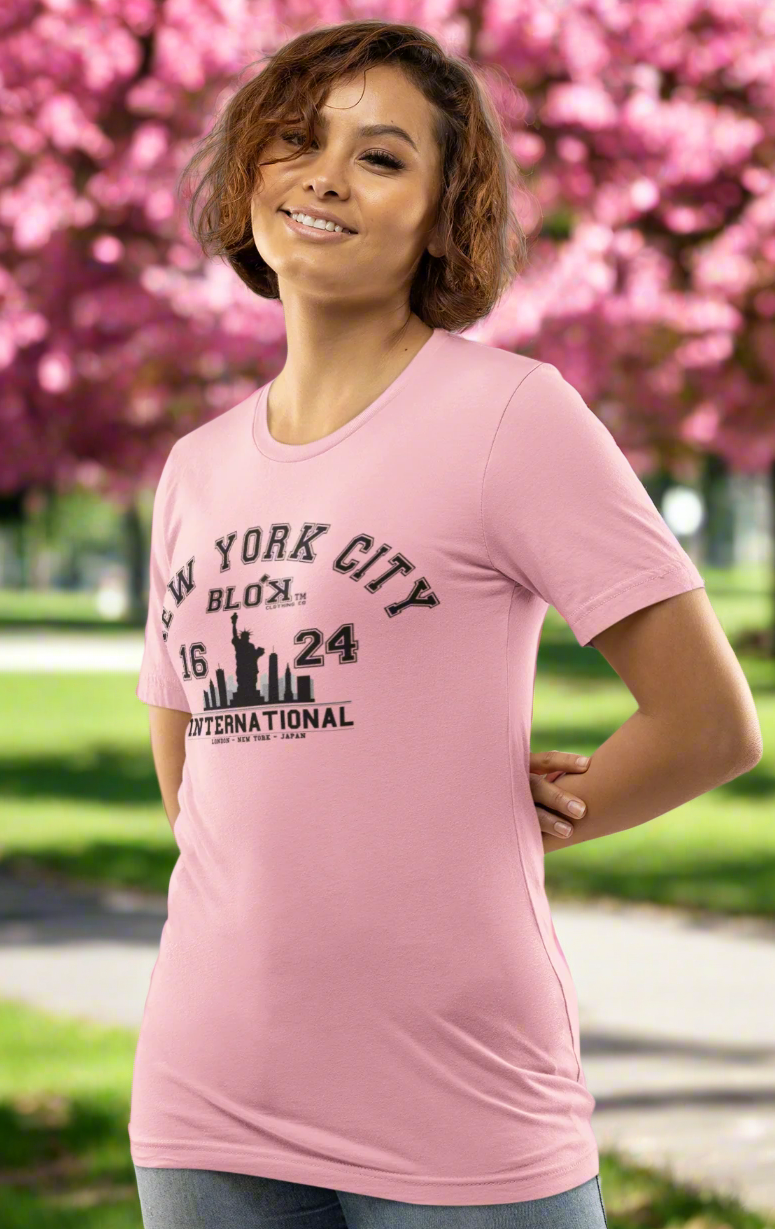 N.Y.C International - with Black Print - Women's Slim Fit