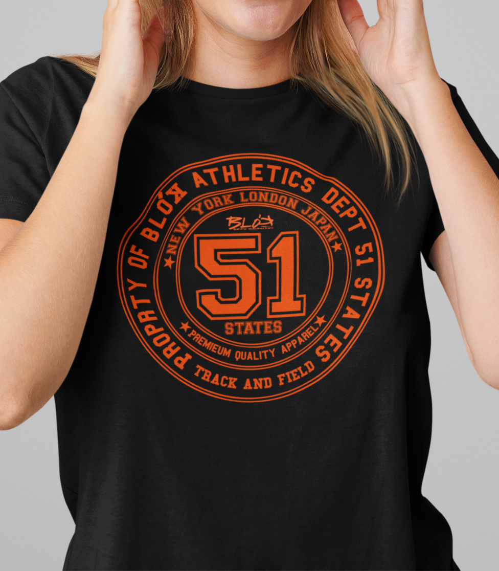 50 State Athletic Dept. - Orange Print - Women's Relaxed Fit