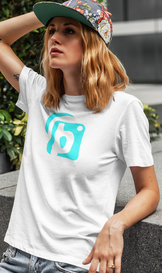 Original Logo - Turquoise Print - Women's Relaxed Fit