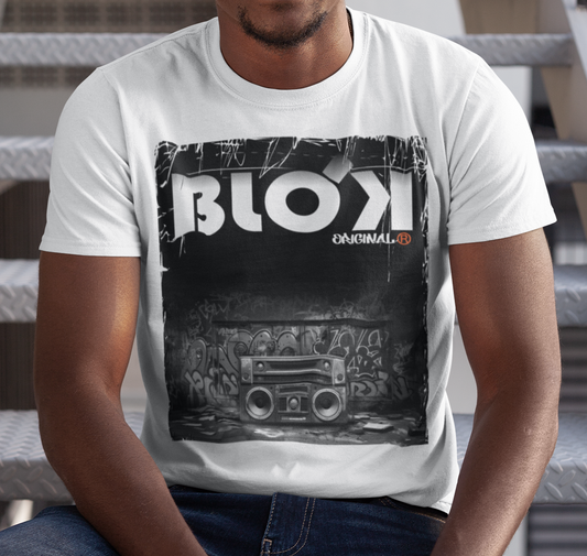 Boom Box - Front Print - with White Logo - Men's Classic Fit