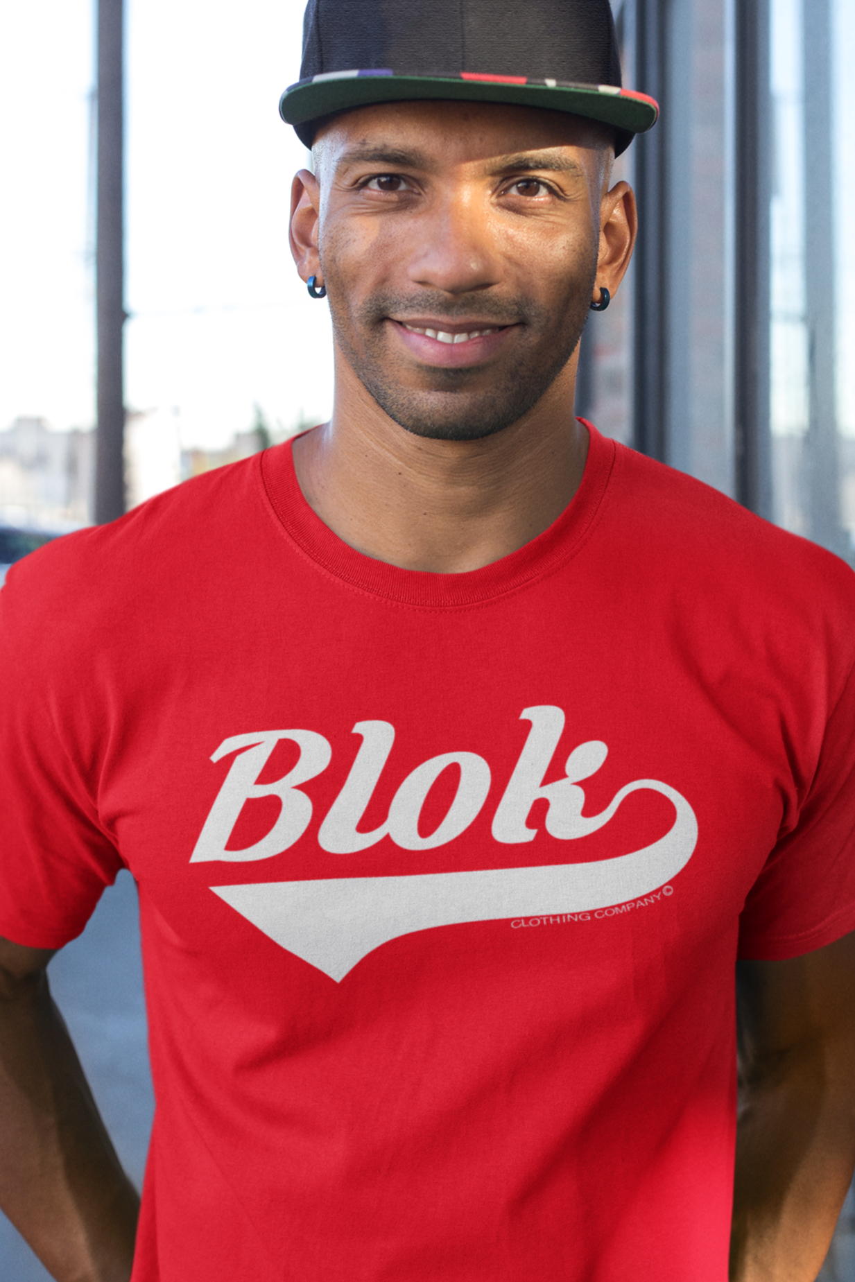 Blok Classic - Front Print - in White - Men's Classic Fit