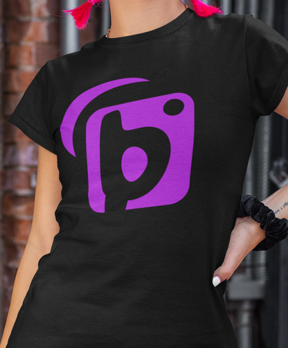 BLOK Original Logo - Purple Print Women's Slim Fit Graphic T-Shirt