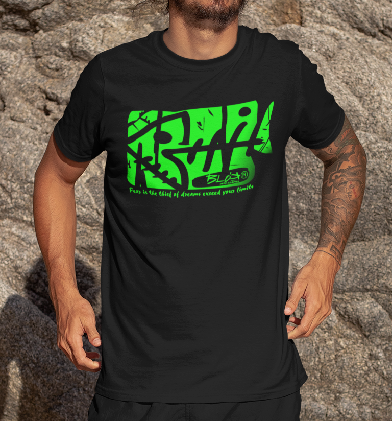 Fish Bone - Front Print - in Green - Men's Classic Fit