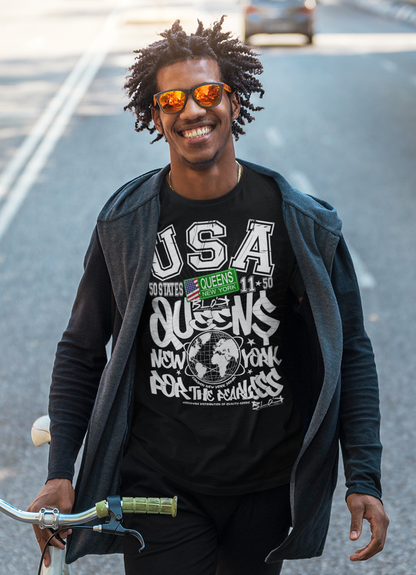 Queens - 50 States - Front & Arm Print - Men's Loose Fit