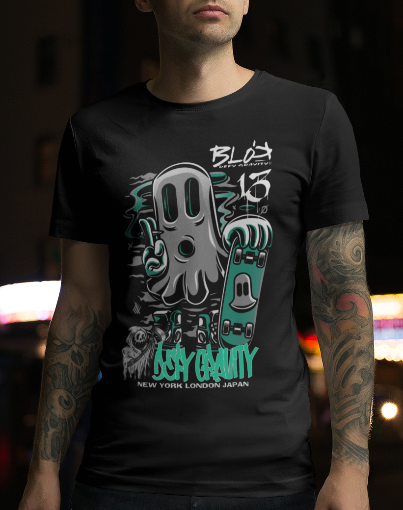 Ghosting - Front Print - Men's Loose Fit