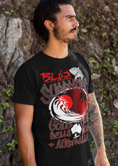 Gold Coast - Front Print with Red Logo - Men's Classic Fit