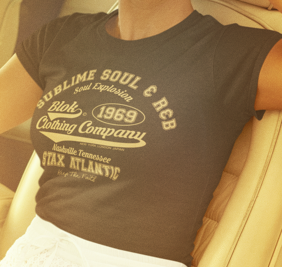 BLOK Sublime Soul - Gold Print Women's Slim Fit Graphic T-Shirt