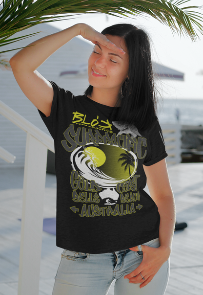 Gold Coast - Front Print in Yellow - Women's Relaxed Fit