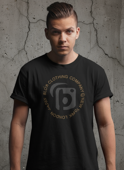 Mosaic Circle - Front Print in Black - Men's Classic Fit