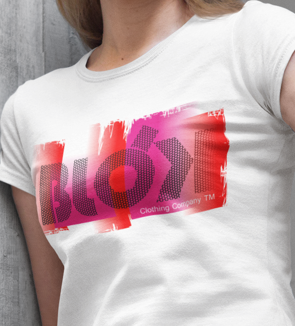 BLOK Roller - Purple & Red Print Women's Slim Fit Graphic T-Shirt
