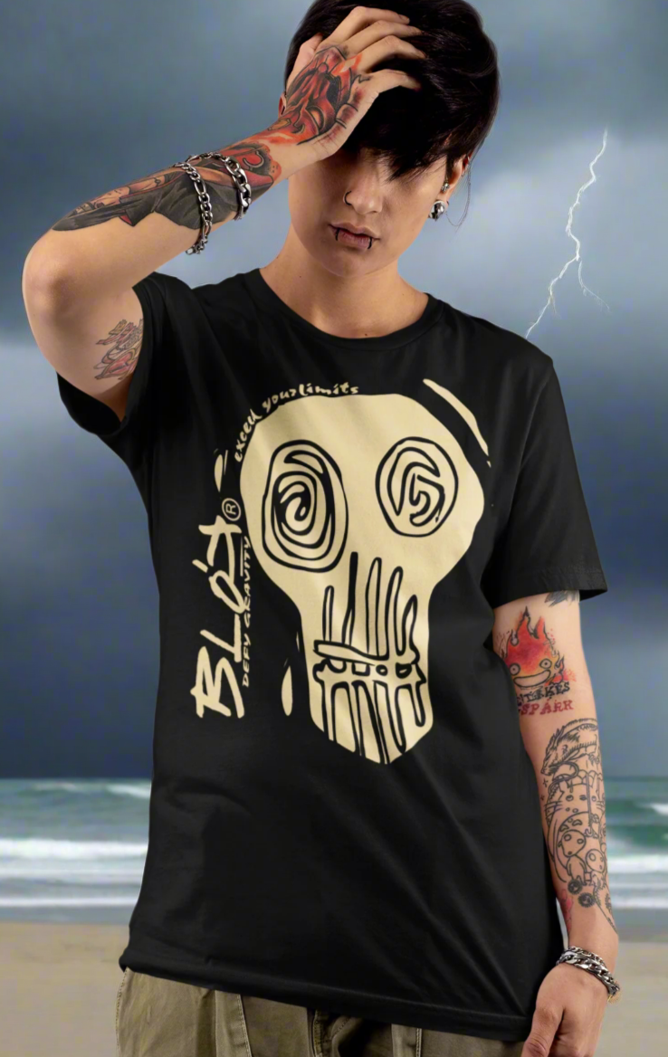 Skull - with Sand Front Print - Women's Relaxed Fit