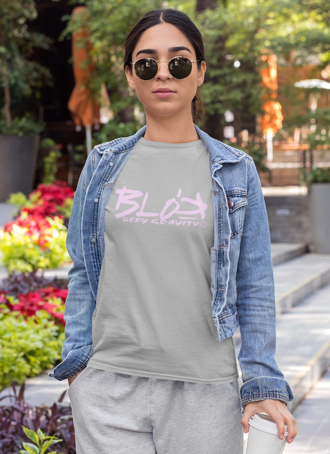 Essential Large Logo - Baby Pink Print - Women's Slim Fit
