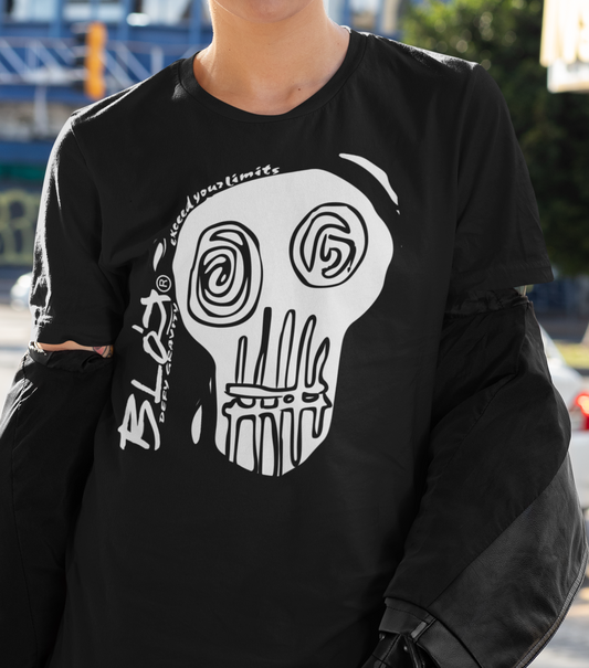 Skull - with White Front Print - Women's Relaxed Fit