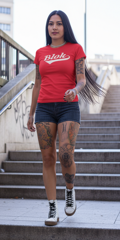 Blok Classic - Front Print in White - Women's Slim Fit