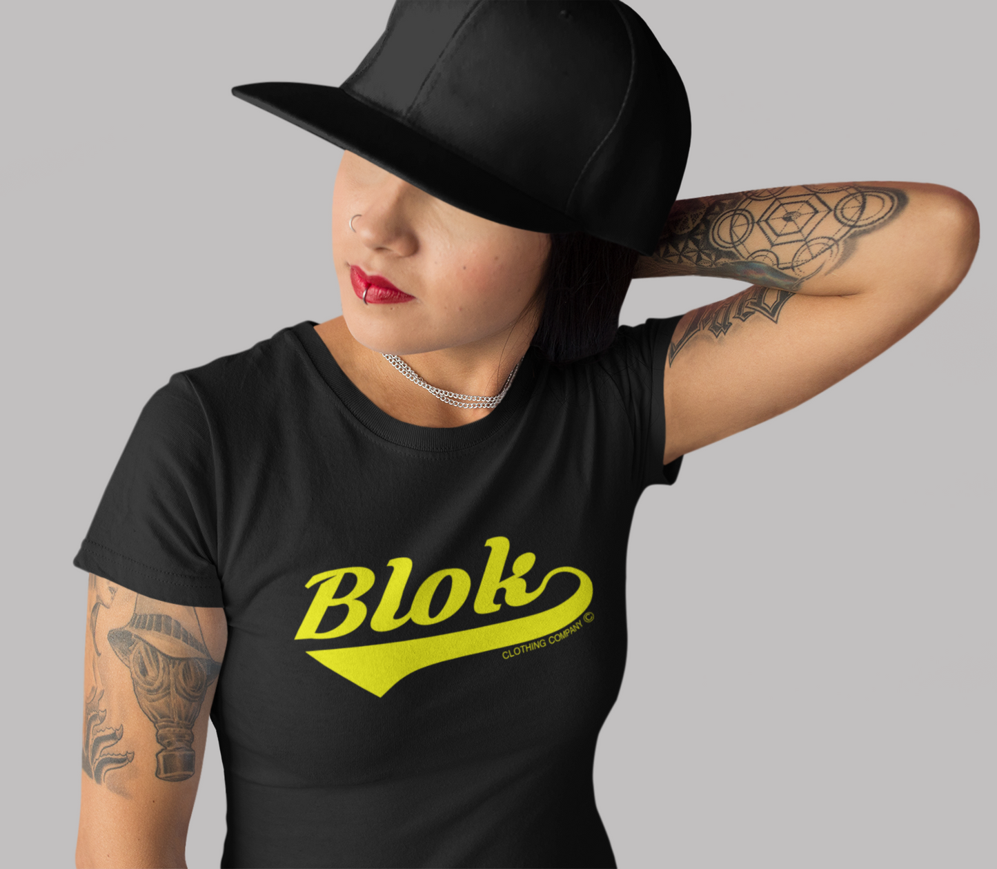 Blok Classic - Front Print in Yellow - Women's Slim Fit