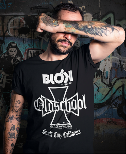 Iron Cross - White Print - Men's Loose Fit