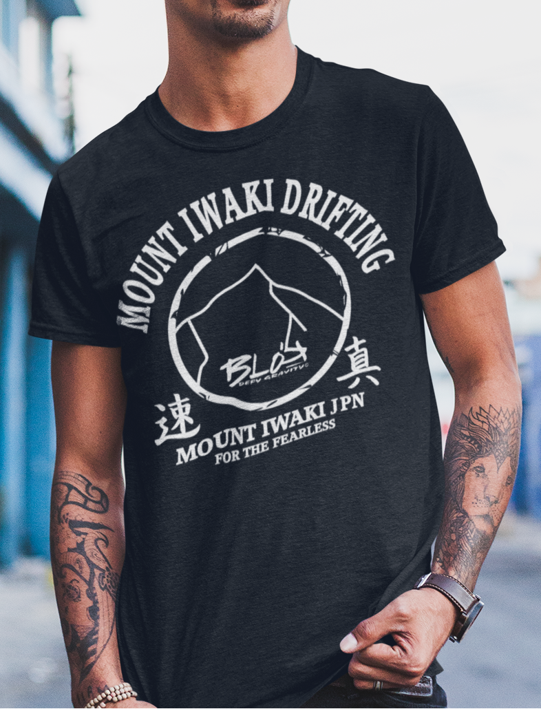 Mount Iwaki - Front Print with White Logo - Men's Classic Fit
