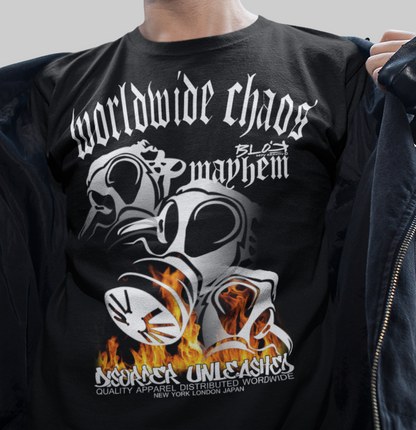 Worldwide Chaos - Front Print in White - Men's Classic Fit