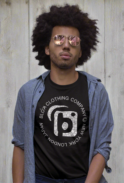 Mosaic Circle - Front Print - in White - Men's Loose Fit