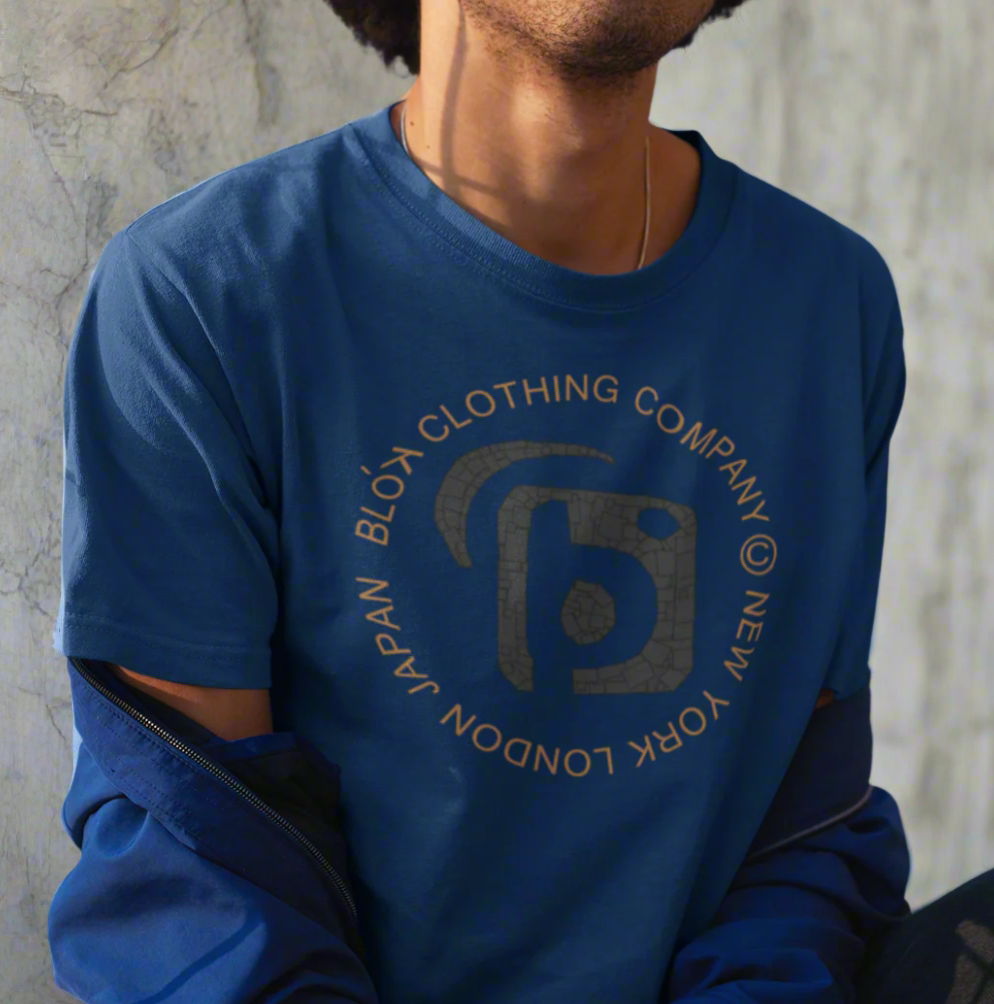 Mosaic Circle - Front Print - in Black - Men's Loose Fit