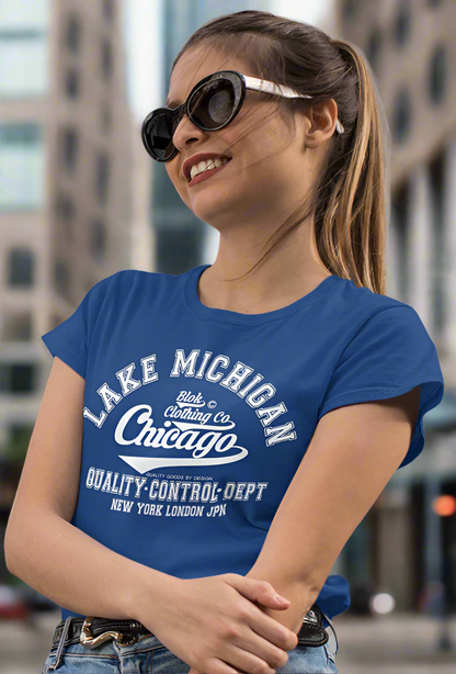 Chicago - 50 States - with White Print - Women's Slim Fit