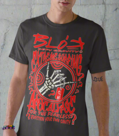 Apocalypse - Front Print - in Red - Men's Oversize