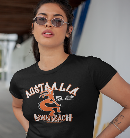 Bondi Beach - with Orange Print - Women's Slim Fit