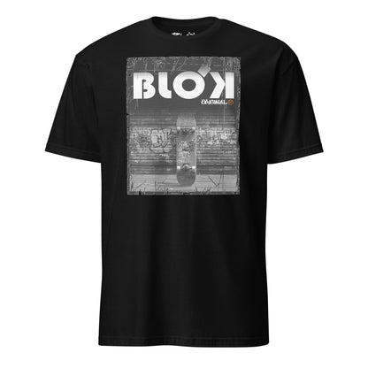 BLOK Skateboard - White Front Print Women's Relaxed Fit Graphic T-Shirt