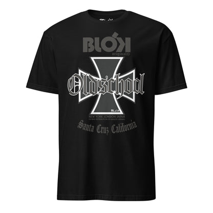 Old School Iron Cross - Front Print in Black - Women's Relaxed Fit